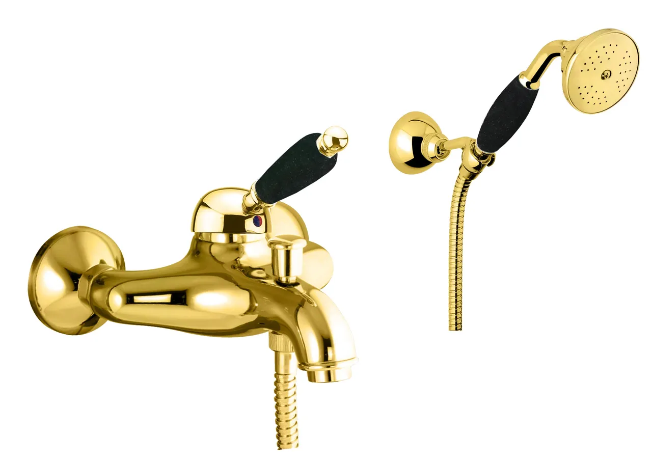 Товар: Смеситель для ванны Fiore IMPERIAL BLACK 89OO5104, золото - фото 1 Смеситель для ванны Fiore IMPERIAL BLACK 89OO5104, золото — фото 1, Смеситель для ванны