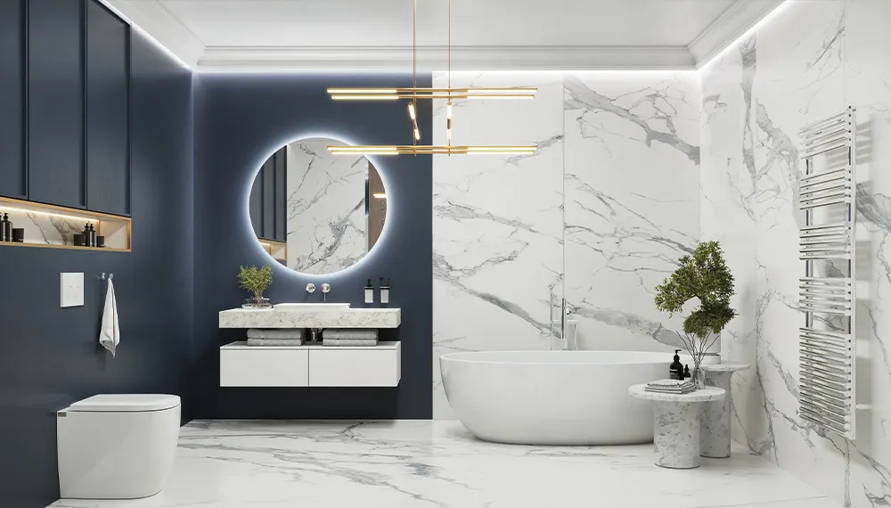 Столешница VELVEX Unit 120 белый мрамор st.UNI.120-630 — фото 6, Столешницы под раковину