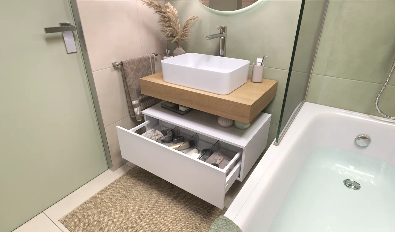 Столешница VELVEX Unit 80 дуб французский st.UNI.80-67 — фото 3, Столешницы под раковину