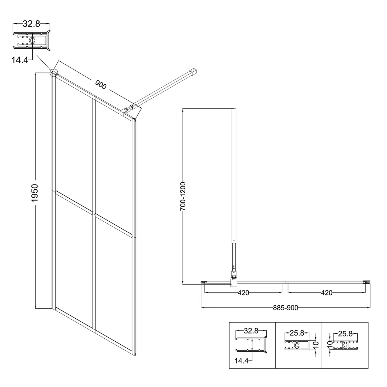 Товар: Душевая перегородка Niagara Nova NG-686-90BLACK (90х195) черный матовый,стекло прозрачное,1 место - фото 11 Душевая перегородка Niagara Nova NG-686-90BLACK (90х195) черный матовый,стекло прозрачное,1 место — фото 11, Душевые перегородки