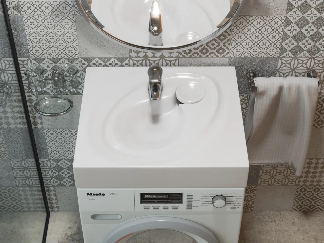 Раковина на стиральную машину Perla 55 4650002680920 — фото 6, Раковины на стиральную машину