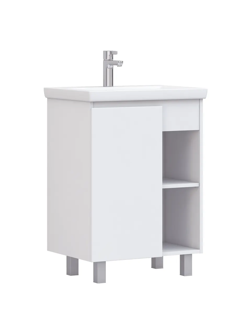 Товар: Тумба под раковину VIGO Milos 60 (Como) 316 белый - фото 1 Тумба под раковину VIGO Milos 60 (Como) 316 белый — фото 1, Тумбы под раковину