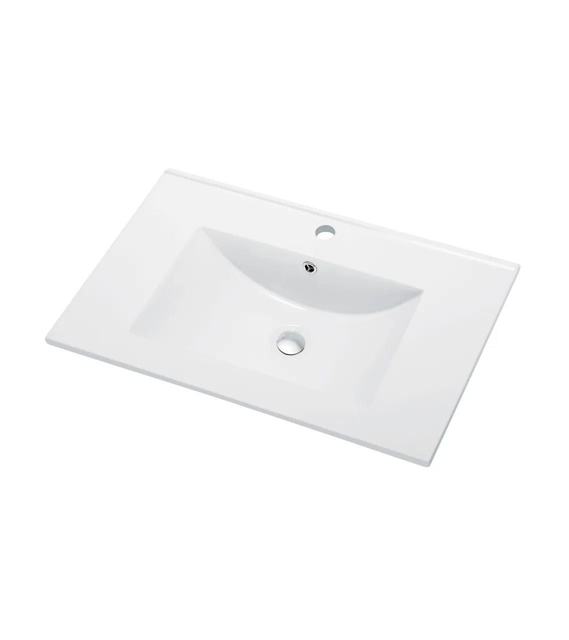 Раковина Orange B03-800w встраиваемая, белый — фото 9, Раковины встраиваемые сверху