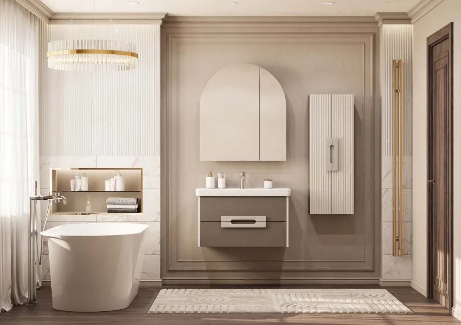 Товар: Тумба АР-ДЕКО 85, 2 ящ., кашемир (под раковину НЕО КЛАССИК 85) 1A280401DD6E0 - фото 7 Тумба АР-ДЕКО 85, 2 ящ., кашемир (под раковину НЕО КЛАССИК 85) 1A280401DD6E0 — фото 7, Тумбы под раковину