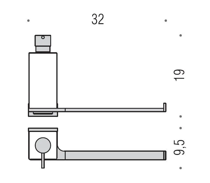 Полотенцедержатель с дозатором COLOMBO DESIGN LOOK B1674.NM настенный цвет черный матовый — фото 2, Дозаторы
