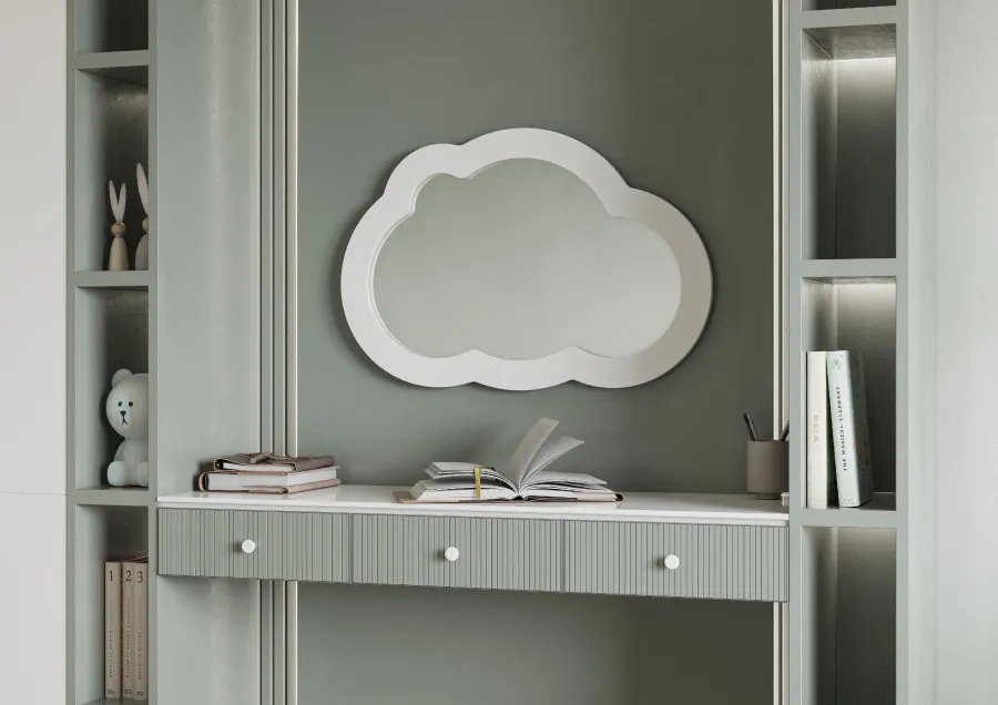 Товар: Зеркало КАСПЕР ОБЛАКО, навесное, белый матовый 1A283602CRE20 - фото 3 Зеркало КАСПЕР ОБЛАКО, навесное, белый матовый 1A283602CRE20 — фото 3, Зеркала в ванную комнату