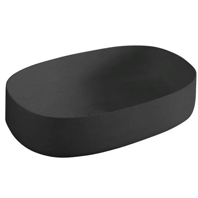 Раковина Artceram Cognac Quadro накладная без отверстий цвет Nero Roma COL003 20 00 — фото 2, Раковины накладные