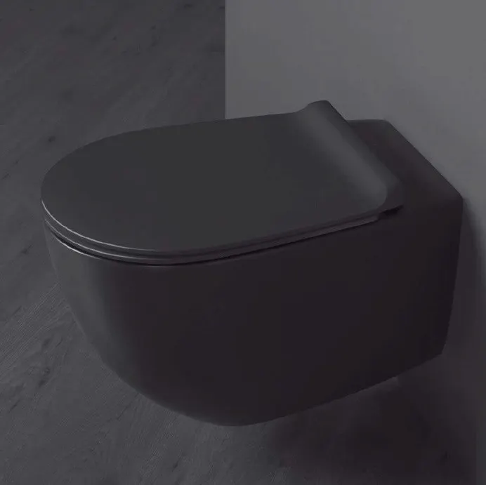 Унитаз SIMAS VIGNONI подвесной безободковый цвет черный матовый VI18/F85.NM — фото 2, Подвесные унитазы