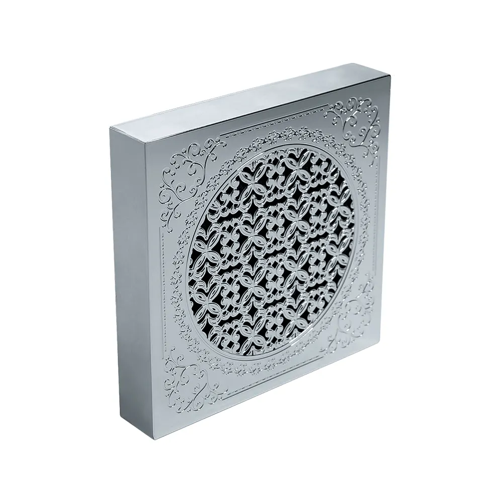 VENTILATORO Вентилятор д/ванной комнаты D120 mm, с декоративной решеткой 180x180 mm, хром 23005 — фото 1, Вытяжные вентиляторы