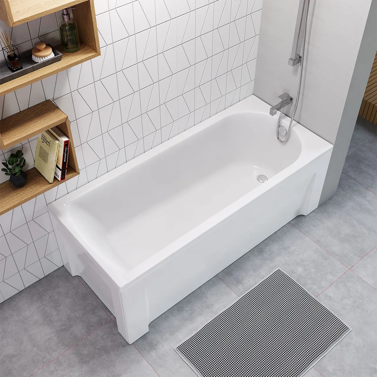 Ванна акриловая ALEX BAITLER MICHIGAN 180*80 белая MICHIGAN 180*80 — фото 2, Акриловые ванны