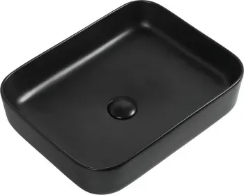 Раковина накладная Aquanet Soul-1-MB 40 черный — фото 8, Раковины накладные