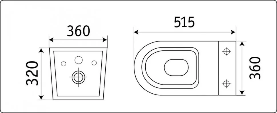 Товар: Унитаз подвесной CeramaLux 5178 - фото 1 Унитаз подвесной CeramaLux 5178 — фото 1, Подвесные унитазы