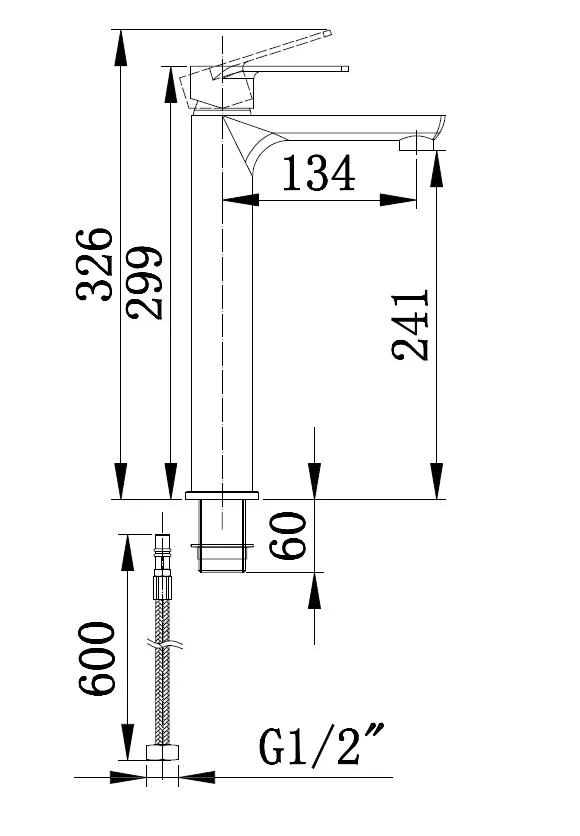 Смеситель DORIS XLB для раковины, черный, высокий BOCH MANN BM8599 — фото 4, Смесители для раковины