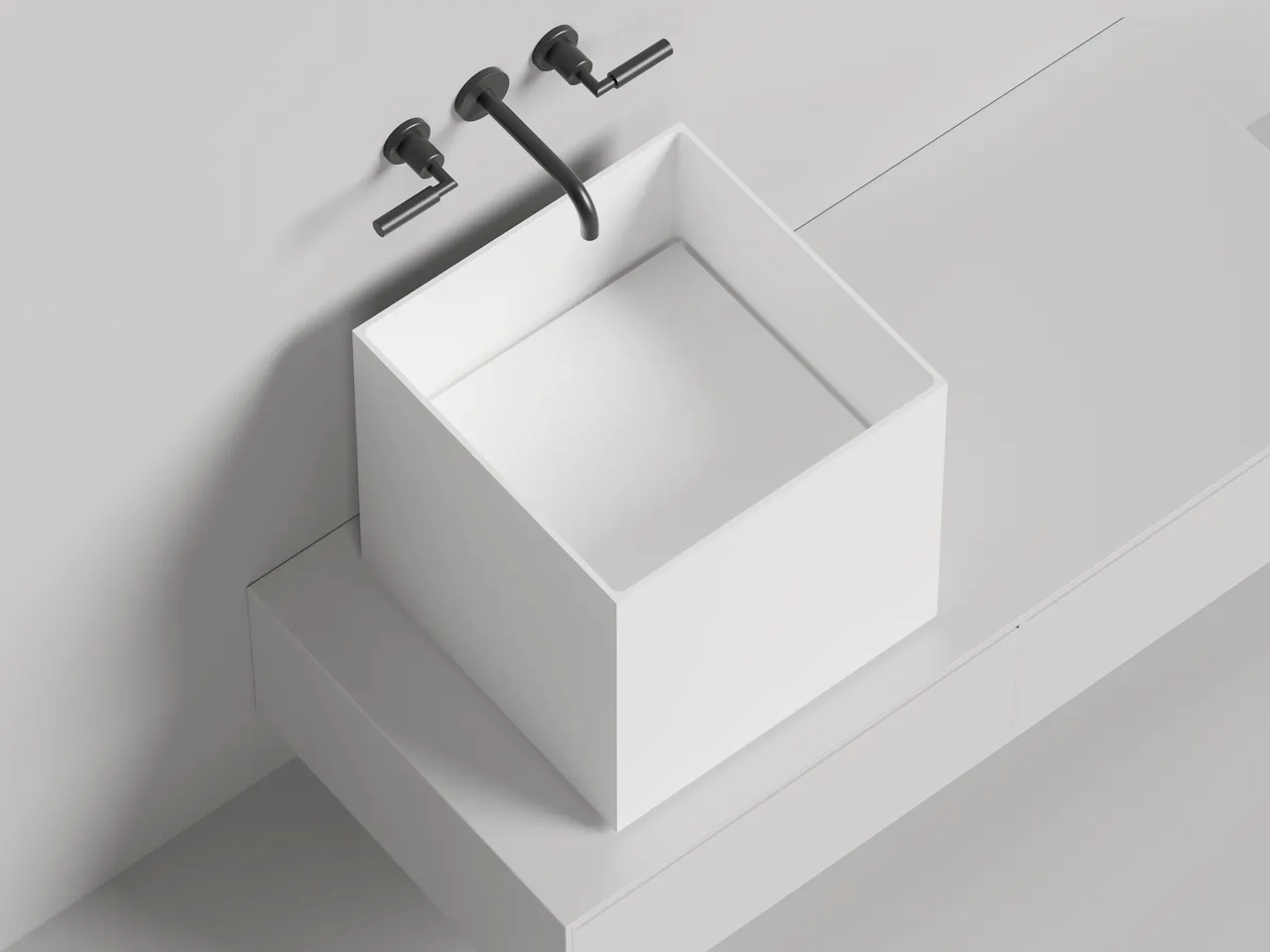 Раковина накладная ARMONIA SQUARE 03 покраска по RAL полностью 130523MF — фото 5, Раковины