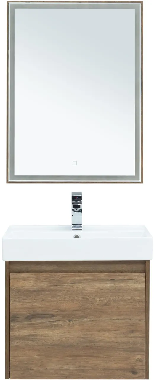 Товар: Зеркало Aquanet Nova Lite 60 дуб рустикальный LED 00249510 - фото 5 Зеркало Aquanet Nova Lite 60 дуб рустикальный LED 00249510 — фото 5, Зеркала в ванную комнату