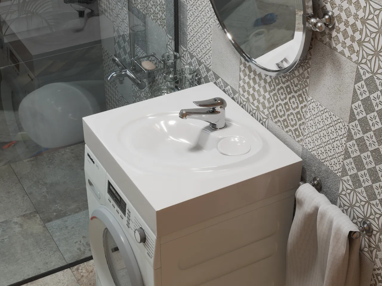 Раковина на стиральную машину Perla 55 4650002680920 — фото 8, Раковины на стиральную машину