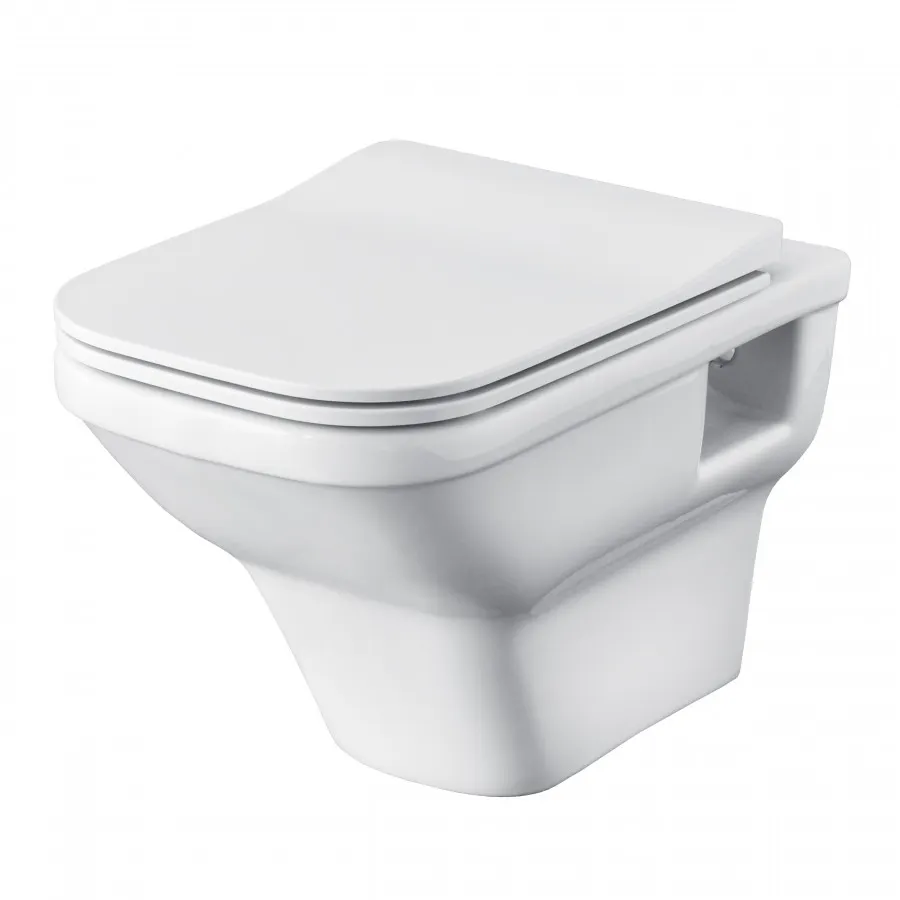 ПЭК ЛАЙН rimless (подв.унитаз+ инсталл.+сид.SC+белая кнопка двойного слива) САНТЕК 1WH501750 — фото 1, Инсталляции