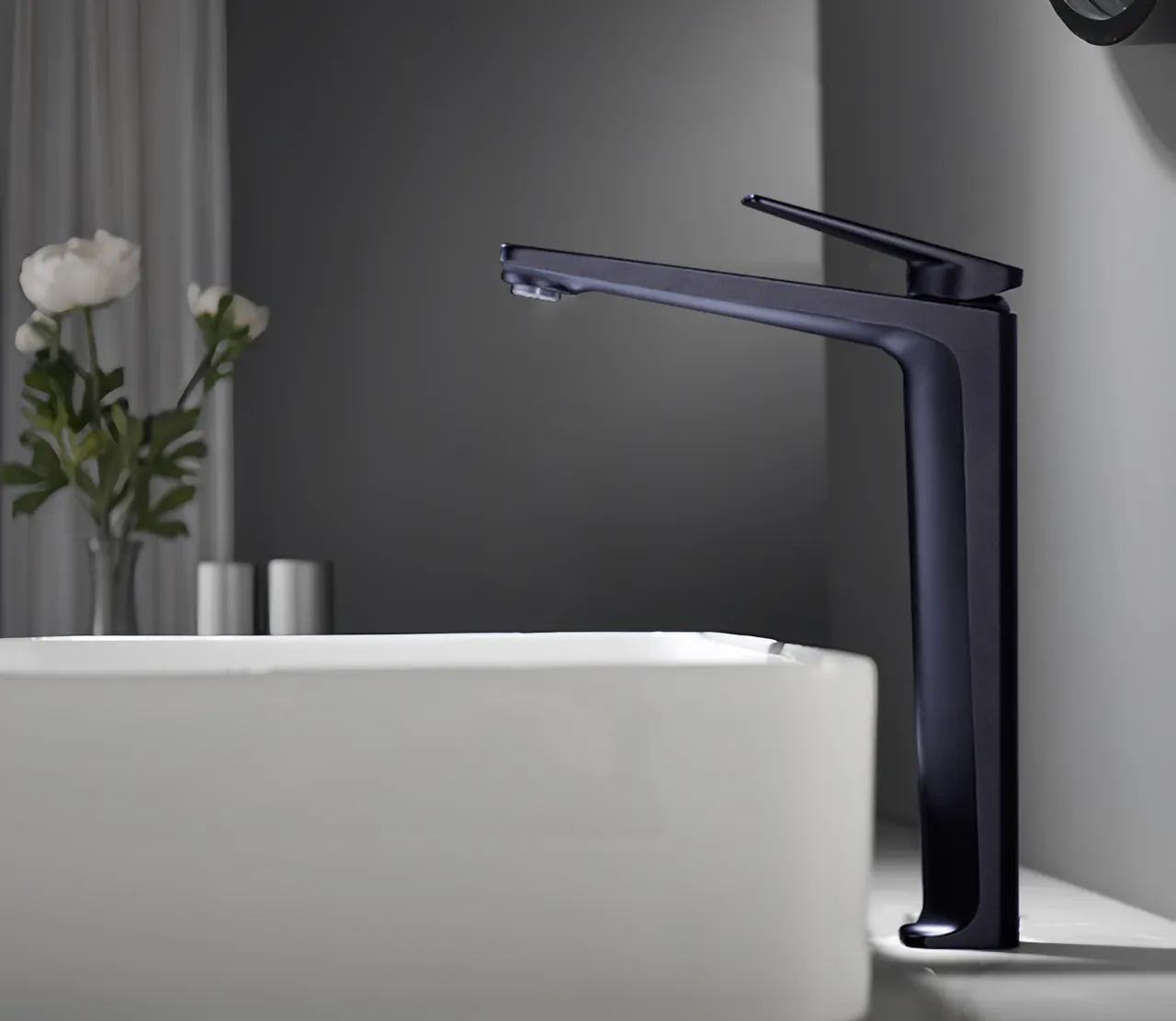 Смеситель VIVA XLB для раковины, черный, высокий BOCH MANN BM9135 — фото 2, Смесители для раковины