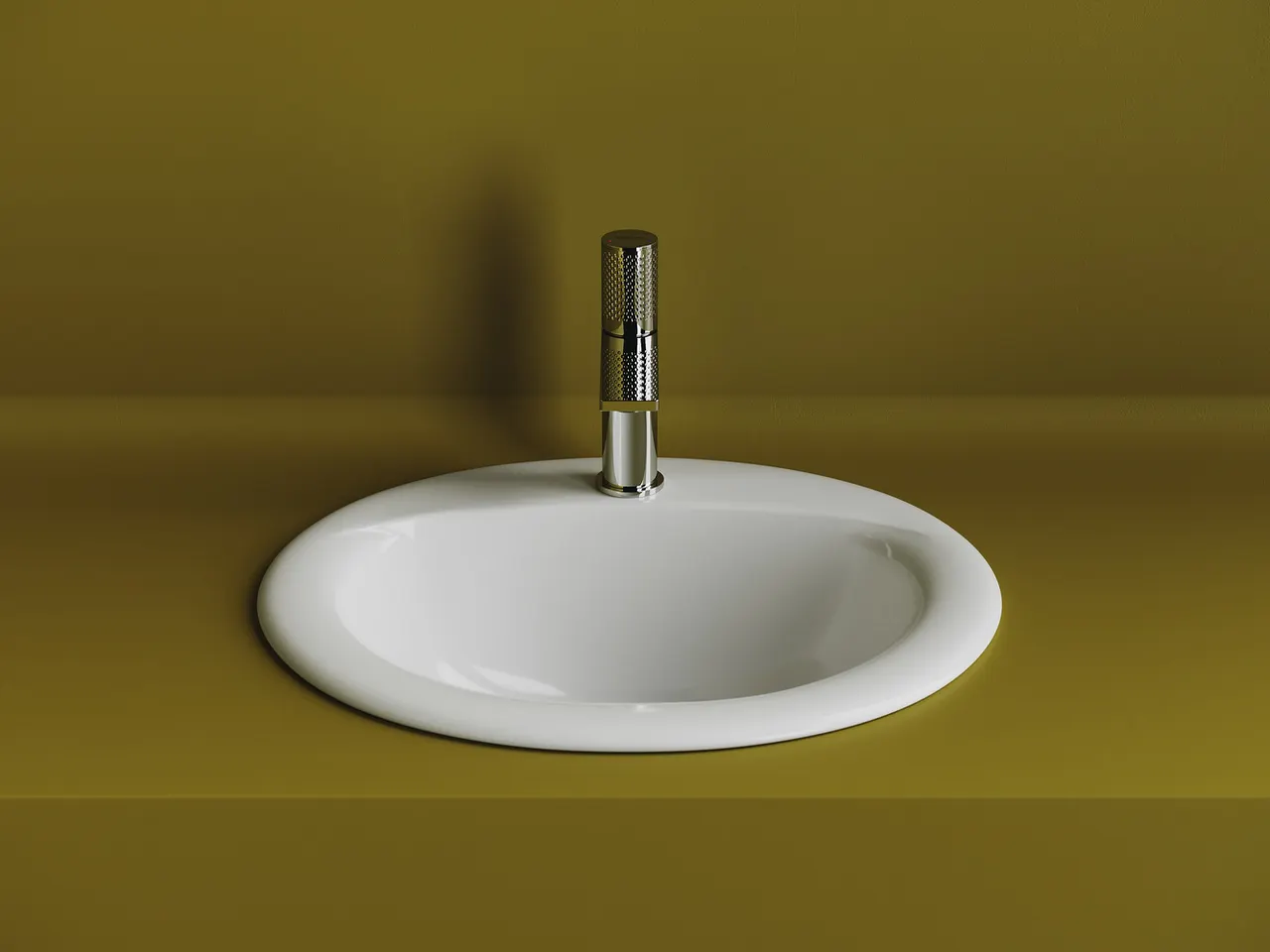 Раковина встраиваемая сверху CERAMICANOVA Sun овальная с переливом 515x455x200 мм цвет белый арт. CN6080 — фото 4, Раковины встраиваемые сверху