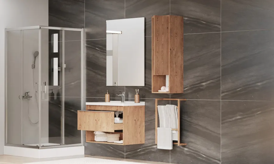 Зеркало АЛЬМА 80, прямоугольное 1A287802A3010 — фото 6, Зеркала в ванную комнату