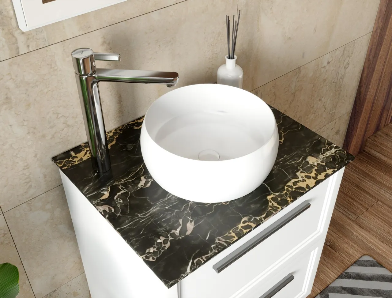 Раковина накладная Allen Brau Liberty 36 4.32001.20 белый глянец — фото 2, Раковины накладные