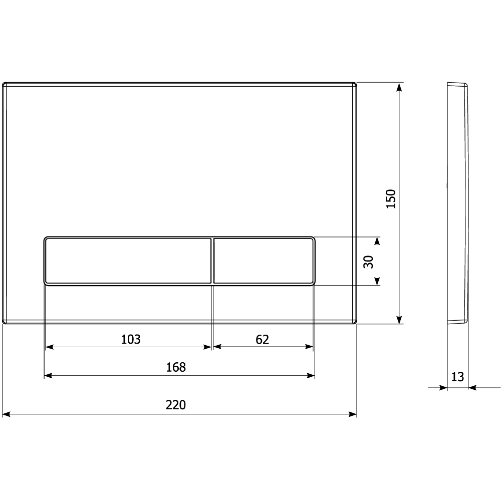 KK-POL 350/ZPW/425-101-S0 Standard Комплект для монтажа инсталляции, с клавишей M16, цвет белый глянцевый, с прокладкой звукоизолирующей — фото 4, Инсталляции