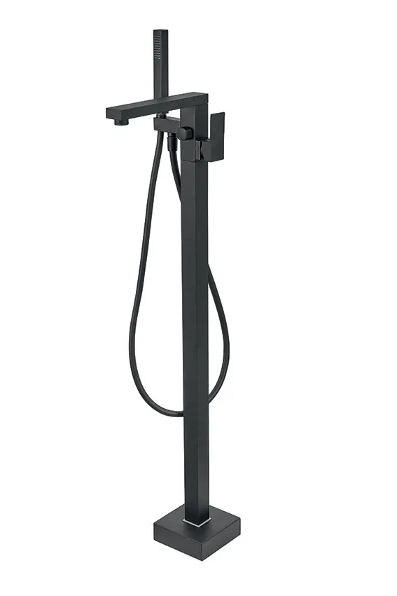 Товар: Напольный смеситель для ванны Fiore KUBE 100NN8554, черный - фото 1 Напольный смеситель для ванны Fiore KUBE 100NN8554, черный — фото 1, Смеситель для ванны