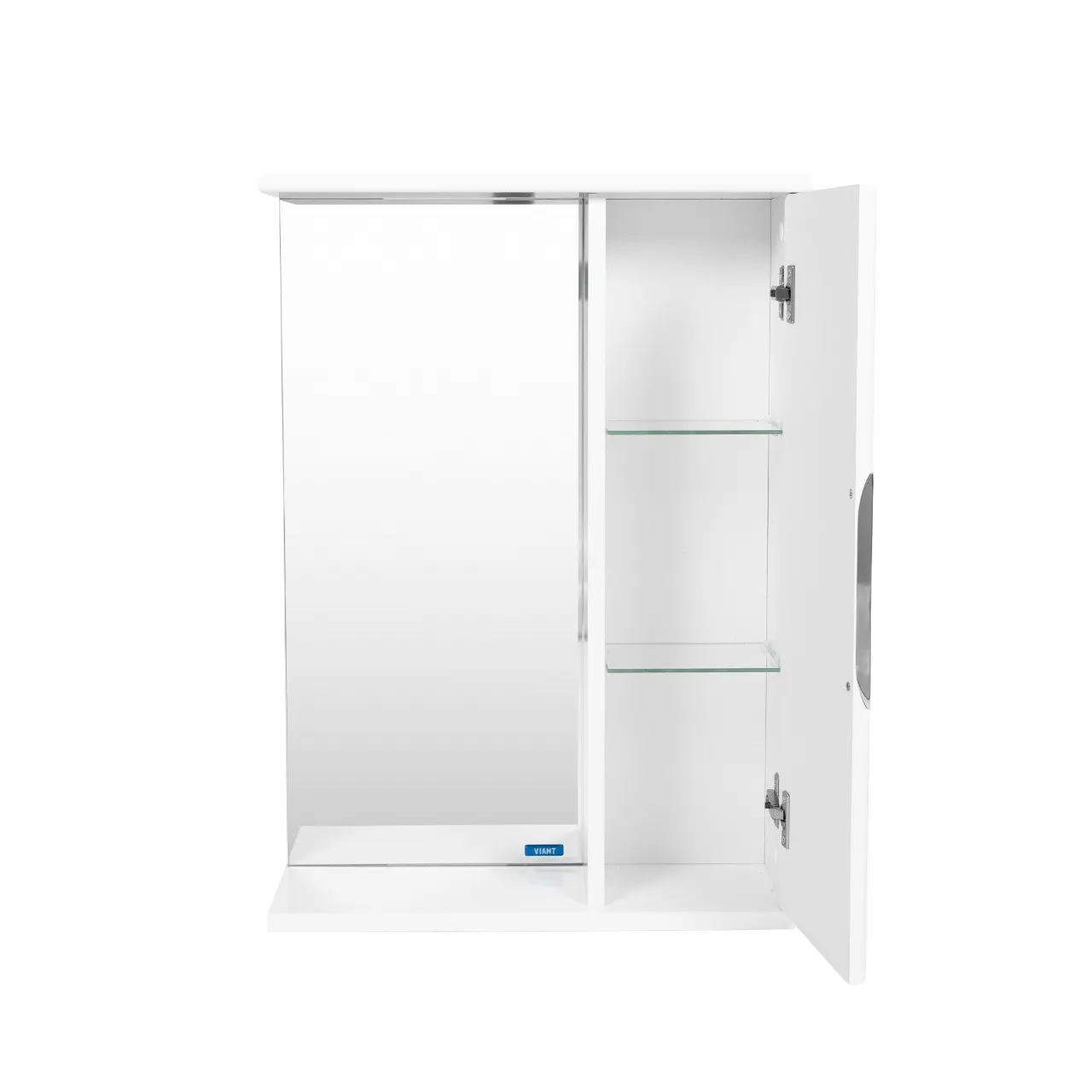 Зеркало со шкафом VIANT ЛИМА 50 подвесное белый (VLIM50-ZSH) — фото 1, Зеркальные шкафы в ванную