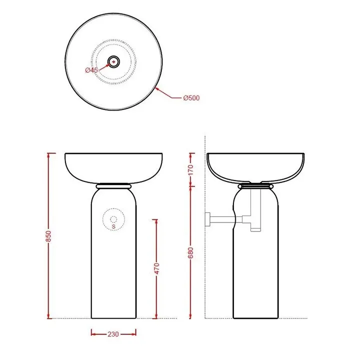 Кольцо для пьедестала Artceram Jolie цвет moka ACA073 56 — фото 2, Раковины