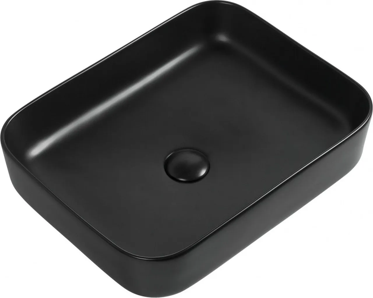 Раковина накладная Aquanet Soul-1-MB 40 черный — фото 1, Раковины накладные