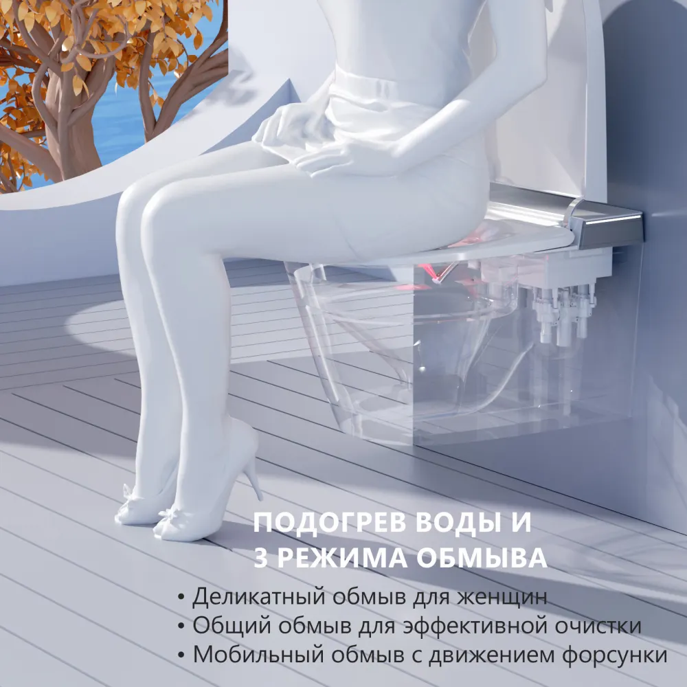 Товар: Комплект ABBER подвесной электронный унитаз-биде Bequem AC1120S с инсталляцией AC0101P2 AC1120S-AC0101P2 - фото 2 Комплект ABBER подвесной электронный унитаз-биде Bequem AC1120S с инсталляцией AC0101P2 AC1120S-AC0101P2 — фото 2, Комплекты унитаз + инсталляция