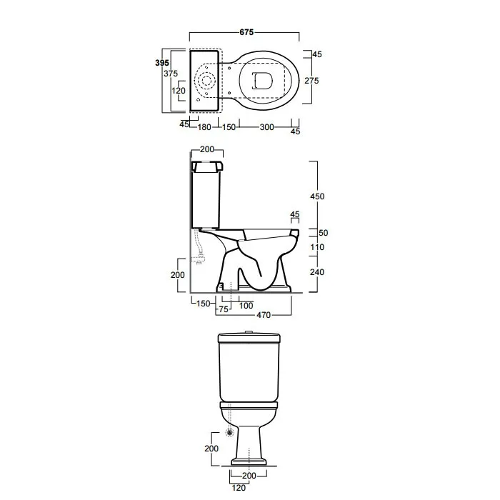 Бачок SIMAS LONDRA на чашу унитаза моноблок цвет белый LO922 — фото 3, Комплектующие для туалета