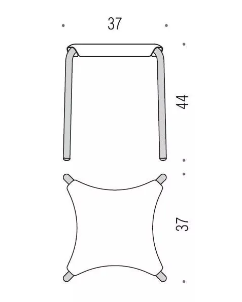 Табурет COLOMBO DESIGN COMPLEMENTI B9955 цвет хром — фото 1, Сиденья
