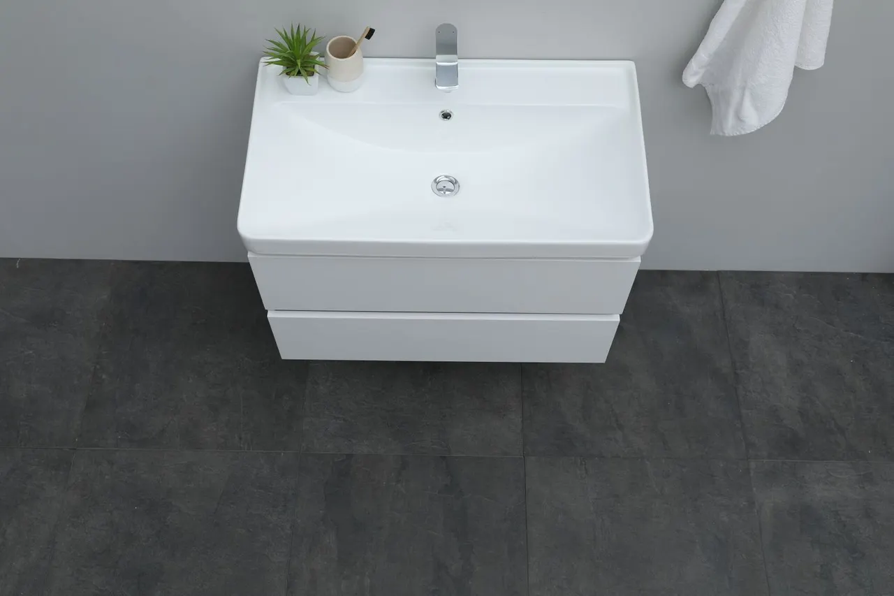 Товар: Раковина Aquanet Ирис 90 белая 00323883 - фото 7 Раковина Aquanet Ирис 90 белая 00323883 — фото 7, Раковины