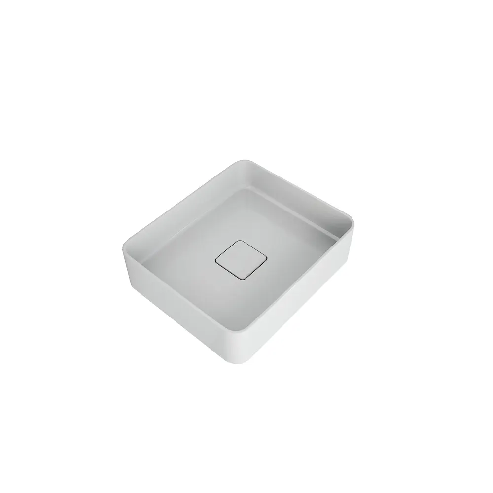 ДЖОЙ, накладной умывальник для установки на столешнице, керамический, с заглушкой сливного отверстия, 46х39х12 см, Dreja 641945 — фото 3, Раковины