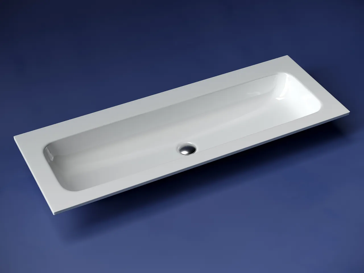 Раковина накладная мебельная Grace прямоугольная, без отверстия под смеситель 1210x457x137 мм, цвет белый, арт. CN7016wx — фото 2, Раковины накладные
