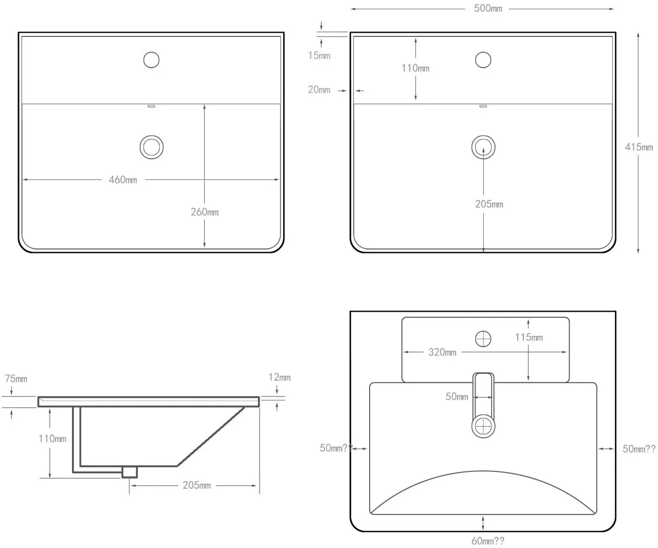 Товар: Раковина Aquanet Ирис 50 белая 00301802 - фото 16 Раковина Aquanet Ирис 50 белая 00301802 — фото 16, Раковины