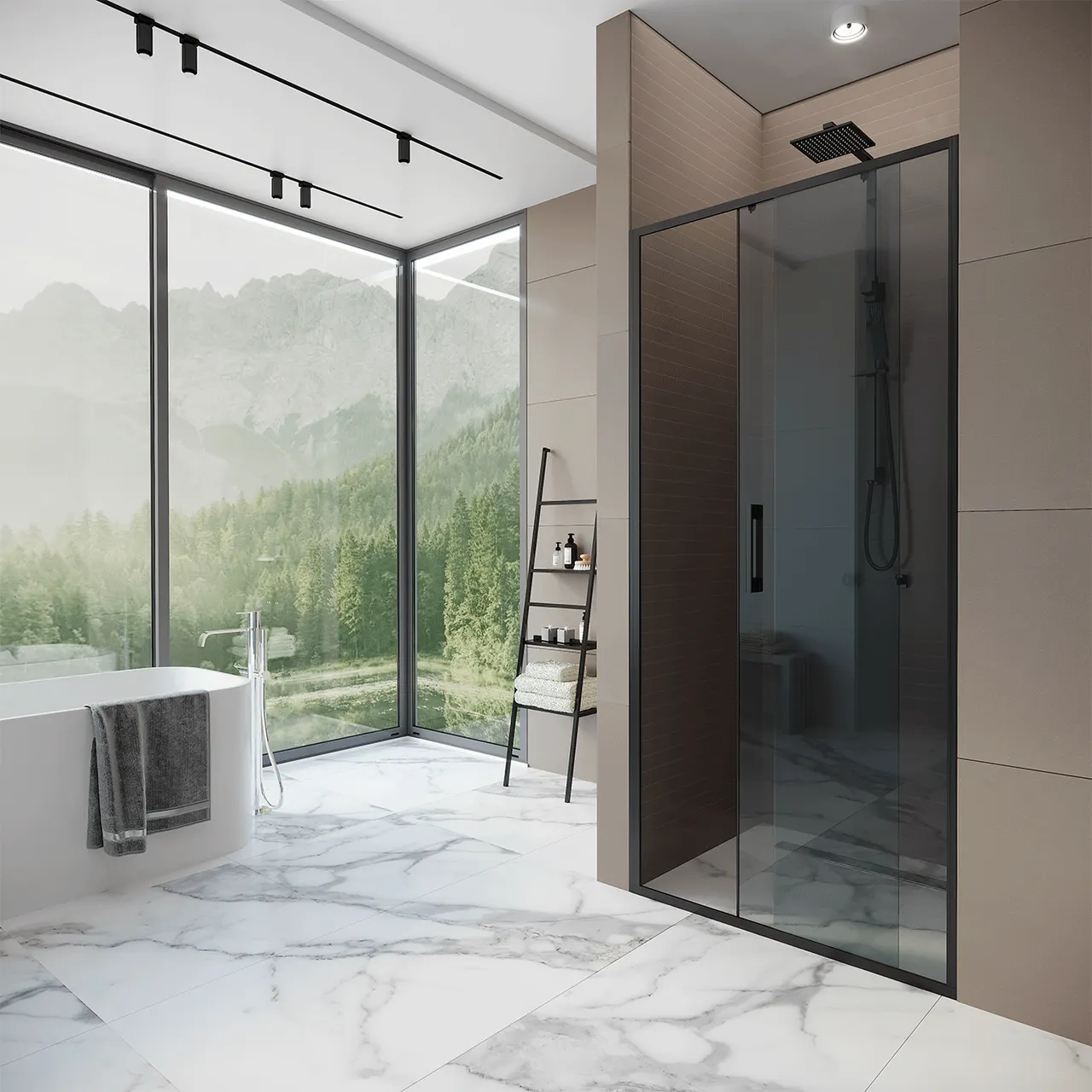 Товар: Душевая дверь ALEX BAITLER 6 серия AB62B110 тонированное стекло - фото 1 Душевая дверь ALEX BAITLER 6 серия AB62B110 тонированное стекло — фото 1, Душевые перегородки