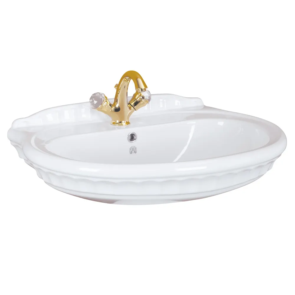 Товар: GIANETA Раковина тюльпана 70 см, белая керамика 20920 - фото 1 GIANETA Раковина тюльпана 70 см, белая керамика 20920 — фото 1, Раковины