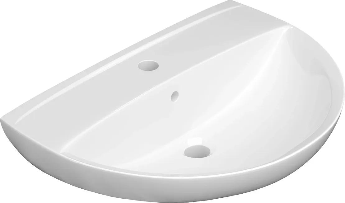 Раковина КЕРАМИН СИМПЛ 55 белый глянец CDB00023550 (4810531137634) — фото 4, Раковины