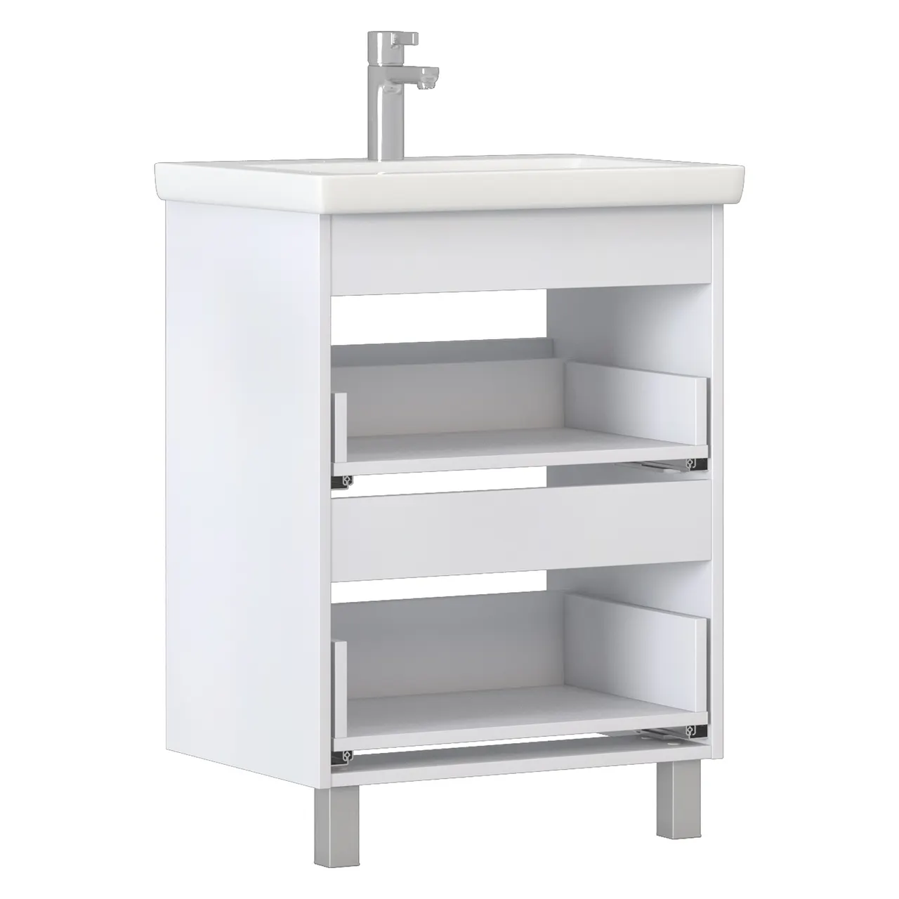 Товар: Корпус мебельный VIGO Neo, Glem, Finlay 600-0-2 (Como) напольный белый (265) - фото 1 Корпус мебельный VIGO Neo, Glem, Finlay 600-0-2 (Como) напольный белый (265) — фото 1, Тумбы под раковину