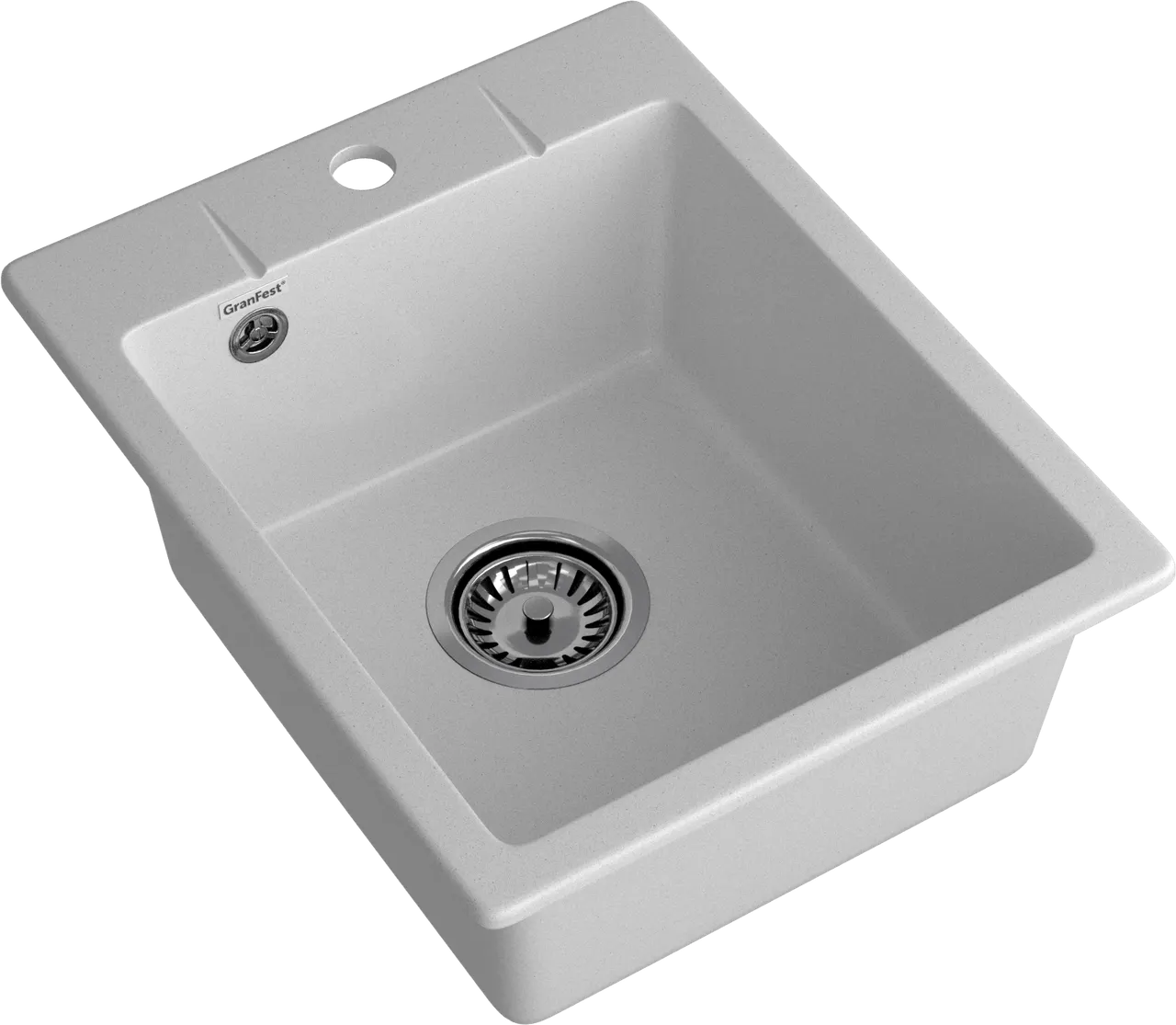 GRANFEST Мойка URBAN 240 1-чаша 400*490мм серый арт.GF-UR- 240 серый — фото 1, Кухонные мойки