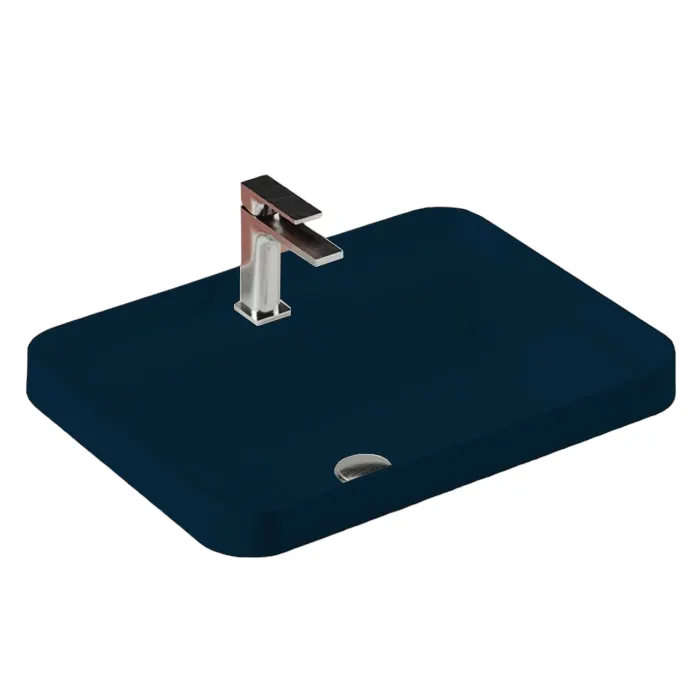 Раковина Artceram Fuori Scala встраиваемая сверху/накладная на консоль с одним отверстием цвет Blue notte TFL034 36 00 — фото 3, Раковины встраиваемые сверху