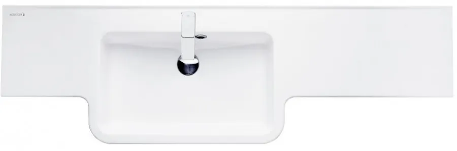 Товар: Раковина HOTEL B 140, левая, белая 1A709631PI01L - фото 1 Раковина HOTEL B 140, левая, белая 1A709631PI01L — фото 1, Раковины