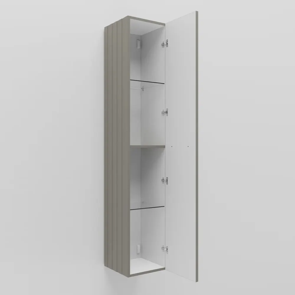 Пенал подвесной La Fenice Cubo FNC-05-CUB-C-30, бежевый — фото 4, Пеналы для ванной комнаты