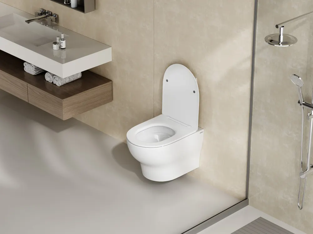 Товар: Унитаз ABBER Bequem AC1128 подвесной белый, безободковый, смыв торнадо - фото 3 Унитаз ABBER Bequem AC1128 подвесной белый, безободковый, смыв торнадо — фото 3, Подвесные унитазы