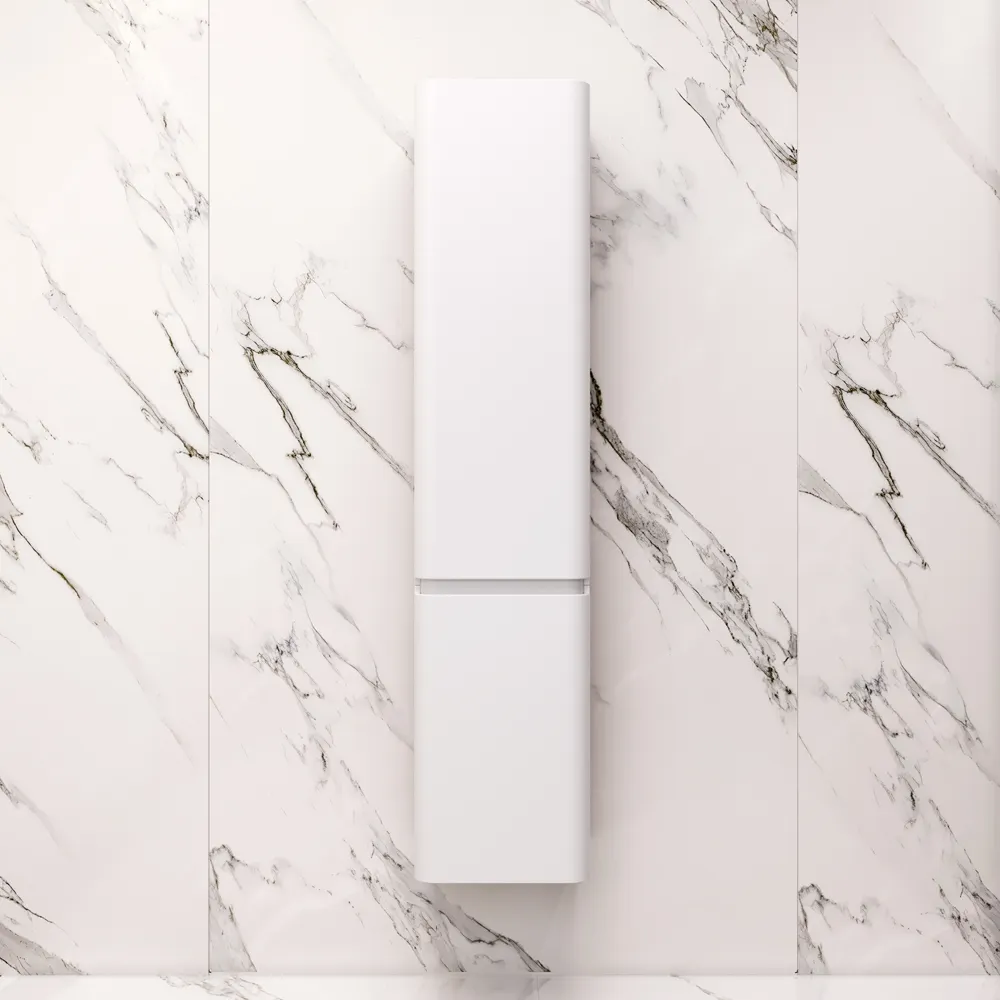 M30CHL0406WG Sensation, Шкаф-колонна, подвесной, левый, 40 см, двери, белый, глянцевая, шт — фото 4, Пеналы для ванной комнаты