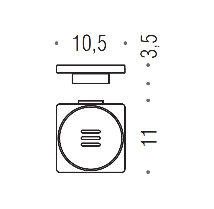 Мыльница COLOMBO DESIGN MINI Q B5001 подвесная цвет хром — фото 2, Мыльницы