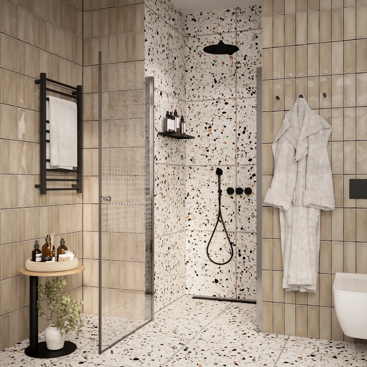 Дверь DE70 душевая в нишу PARLY (70x185) — фото 2, Душевые двери в нишу