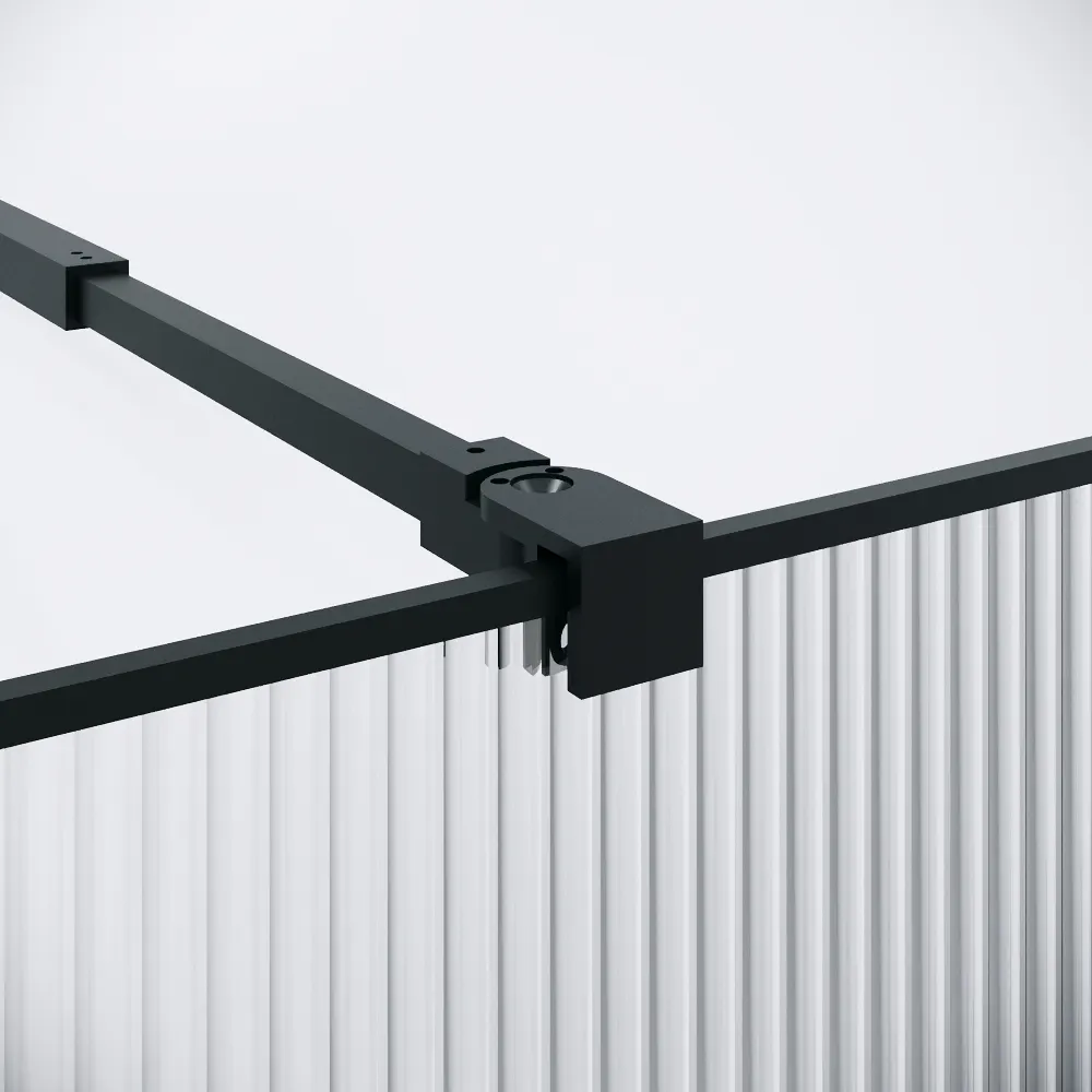 Товар: Душевая перегородка Niagara Nova NG-481-10FBLACK (100х200) черный матовый,стекло рифленое/тонированное,1 место - фото 9 Душевая перегородка Niagara Nova NG-481-10FBLACK (100х200) черный матовый,стекло рифленое/тонированное,1 место — фото 9, Душевые перегородки